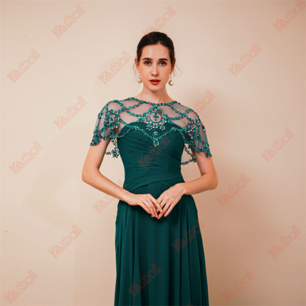 green evening dress